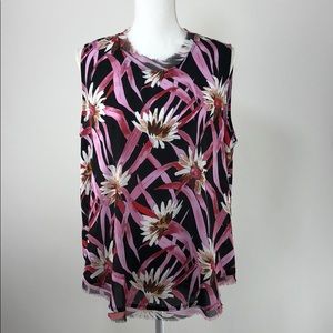 Who What Wear Womens Sheer Sleeveless Blouse